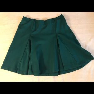 Green mini skirt